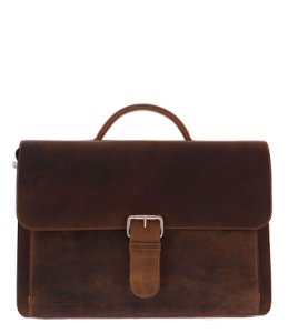Plevier-Laptop Shoulder Bags - Darwin Leren Old School Bag - Brown