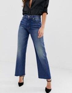 7 For All Mankind Alexa cropped jeans with raw hem-Blue