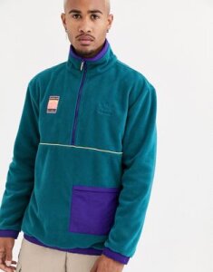 adidas Originals adiplore polar fleece jacket in purple
