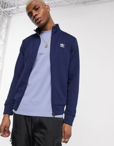 Adidas Originals essentials track jacket with trefoil logo in navy-Black