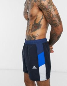 Adidas Performance - Adidas swim shorts with side stripe in navy