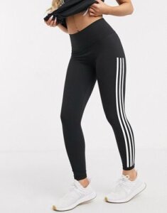 adidas Training Believe This 7/8 3 stripe leggings in black