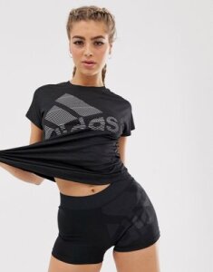 Adidas Training logo t-shirt in black