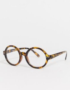 AJ Morgan carter clear lens glasses-Brown