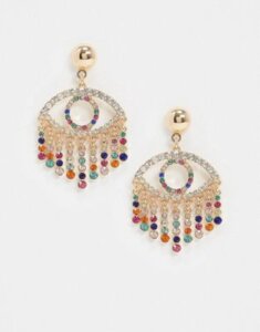 ALDO Maykurra jewelled eye earrings in multi jewels
