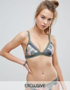All About Eve Exclusive Tropical Print Bikini Top-Multi