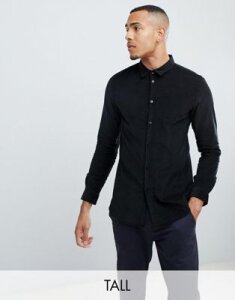 Another Influence TALL Cord shirt-Black