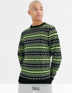 Another Influence Tall fairisle sweater-Multi