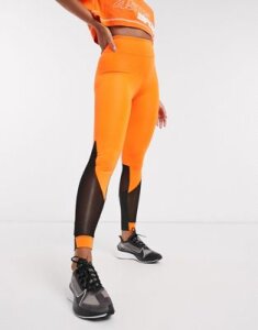 ASOS 4505 high waisted legging in color block with mesh insert-Multi