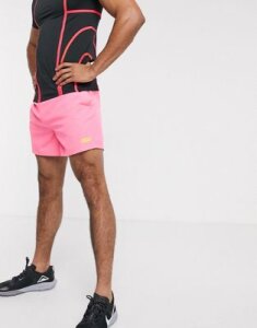 ASOS 4505 icon training shorts in mid length in neon pink