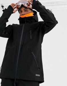 ASOS 4505 ski hooded jacket in black