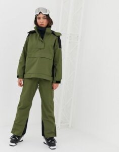 ASOS 4505 ski minimal snowboarding pants with fully taped seams-Green