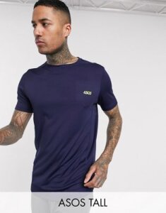 ASOS 4505 Tall training t-shirt with quick dry in navy