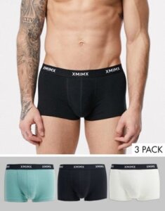 ASOS DESIGN 3 pack hipsters with XMIMX waistband save-Multi