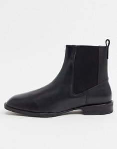 ASOS DESIGN Alyssa leather chelsea boots in black