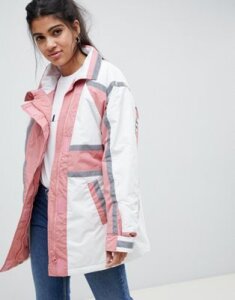 ASOS DESIGN anorak raincoat with reflective strips-Multi