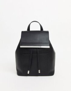 ASOS DESIGN backpack with bar detail-Black