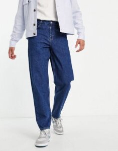 ASOS DESIGN baggy jeans in mid wash blue