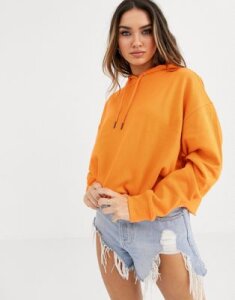 ASOS DESIGN boxy oversized hoodie in orange