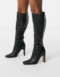 ASOS DESIGN Carmen knee boot in black