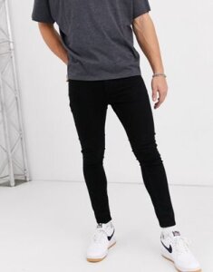 ASOS DESIGN cropped super skinny jeans in black