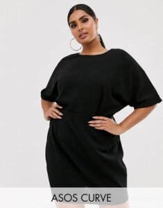 ASOS DESIGN Curve wiggle mini dress-Black