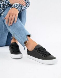 ASOS DESIGN Devlin lace up sneakers-Black