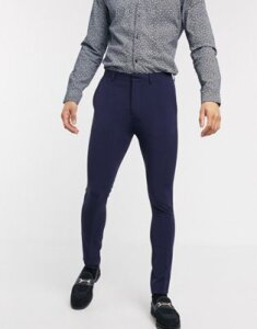 ASOS DESIGN extreme super skinny smart pants in navy
