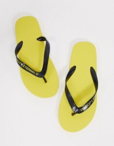 ASOS DESIGN flip-flop in yellow