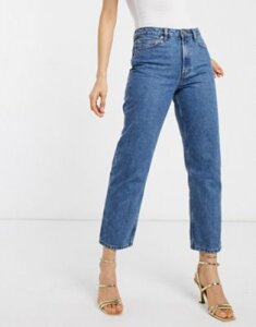 ASOS DESIGN Florence authentic straight leg jeans in vintage midwash blue