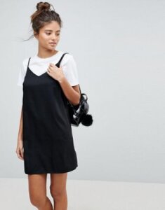 ASOS DESIGN Fuller Bust mini cami slip dress-Black