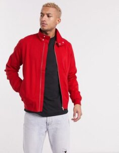 ASOS DESIGN harrington jacket in red