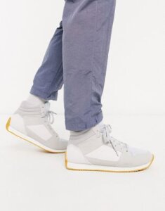 ASOS DESIGN high top retro sneakers in gray