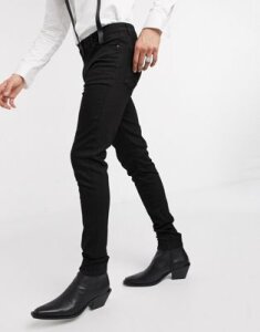 ASOS DESIGN high waist skinny jeans in black