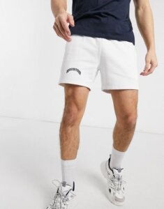 ASOS DESIGN jersey slim short in white with Houston print