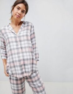 ASOS DESIGN Maternity Mix & Match Check Shirt in 100% modal-Multi