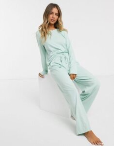 ASOS DESIGN mix & match jersey pyjama pants-Green
