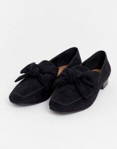 ASOS DESIGN My Girl Bow Loafers in black