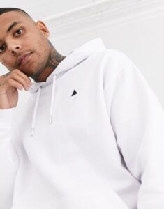 ASOS DESIGN oversized hoodie in white with triangle