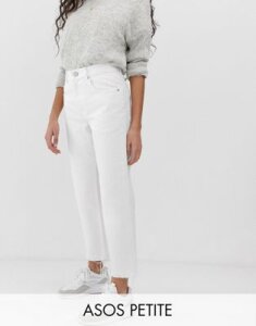 ASOS DESIGN Petite Florence authentic straight leg jeans in chalky white