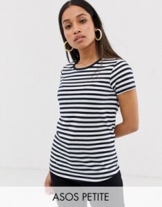 ASOS DESIGN Petite t-shirt with crew neck in stripe-Multi