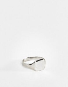 ASOS DESIGN pinky ring in silver tone