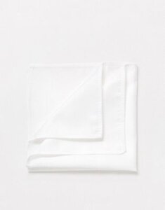 ASOS DESIGN pocket square in white