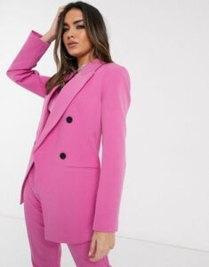 ASOS DESIGN pop waisted suit blazer in pink
