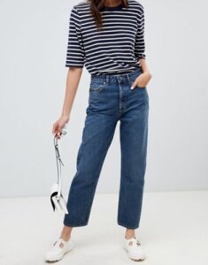 ASOS DESIGN Recycled Florence authentic straight leg jeans in london blue wash