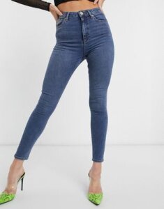 ASOS DESIGN Ridley high waist skinny jeans in vintage midwash blue
