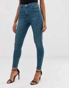 ASOS DESIGN Ridley high waisted skinny jeans in london blue wash