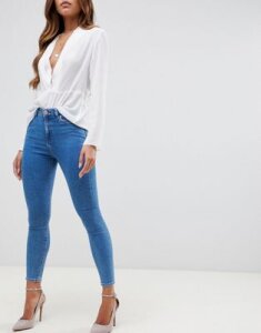 ASOS DESIGN Ridley high waisted skinny jeans in pretty blue