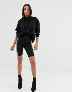 ASOS DESIGN sculpting booty short with side panel-Black