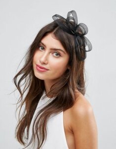 ASOS DESIGN simple hair fascinator headband-Black